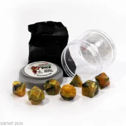 Pizza Dungeon Dual Dice: Yellow & Black