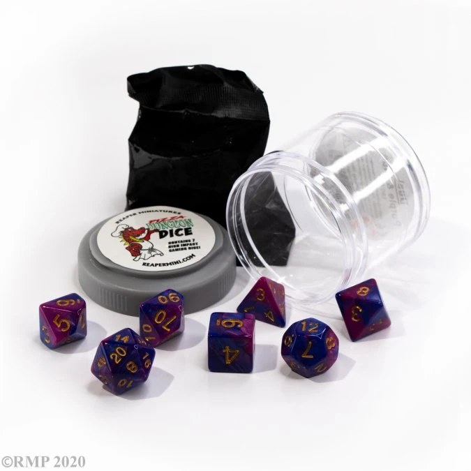 Pizza Dungeon Dual Dice: Purple & Blue 3 Pizza Dungeon Dual Dice: Purple & Blue