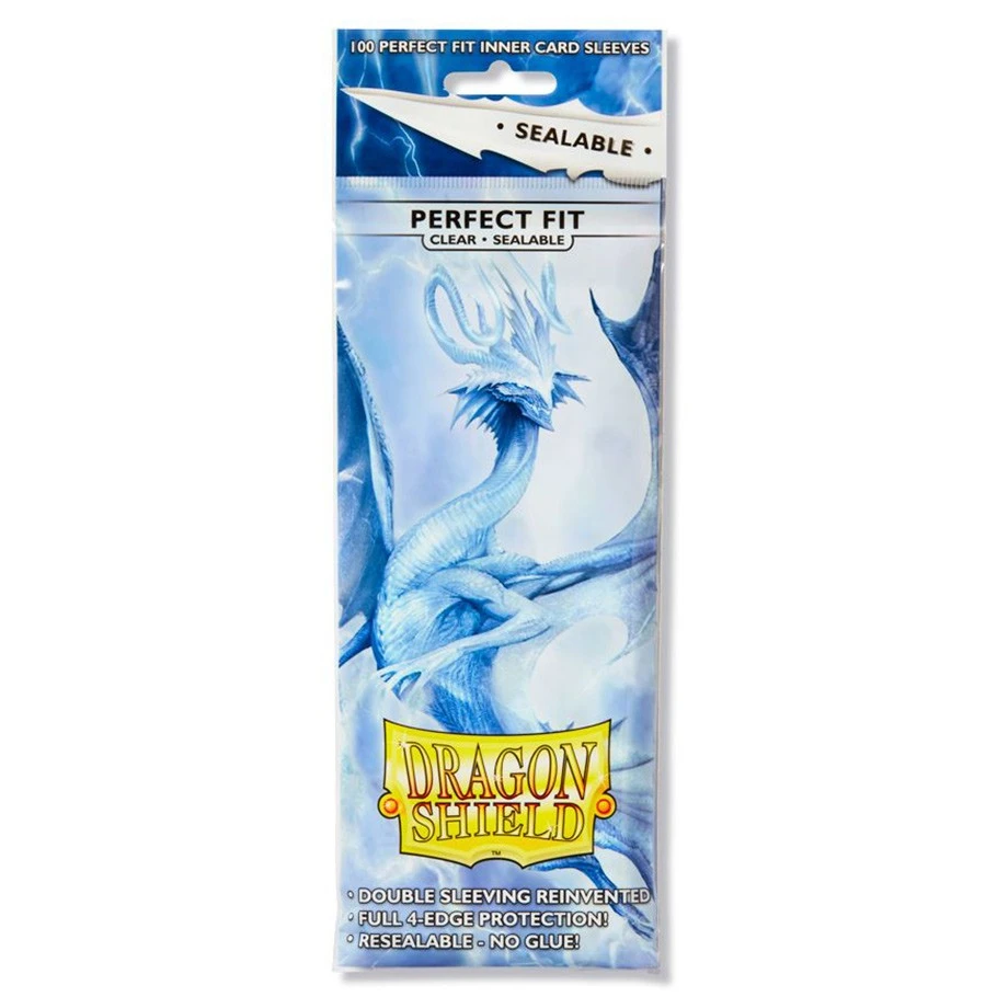 Dragon Shield Sleeves: Perfect Fit Sealable - Clear (100) 3 Dragon Shield Sleeves: Perfect Fit Sealable - Clear (100)