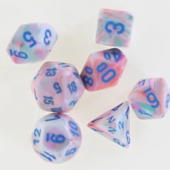 Chessex: Mini Dice Festive Pop Art With Blue