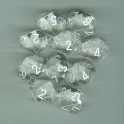 Translucent Poly D10 Clear/White (10)