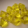 Translucent Poly D10Yellow/White (10) -game Shop CHX23202