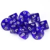 Translucent Poly D10 Blue/White (10) -game Shop CHX23206
