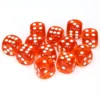 Translucent: 16mm D6 Orange (12) -game Shop CHX23603