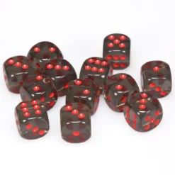 Translucent: 16mm D6 Smoke/Red (12)