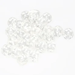 Translucent: 12mm D6 Clear/White (36)