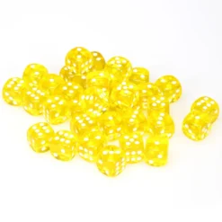 Translucent: 12mm D6 Yellow/White (36)