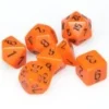 Opaque: Poly Set Orange With Black (7) -game Shop CHX25403