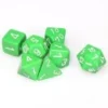 Opaque: Poly Set Green With White (7) -game Shop CHX25405