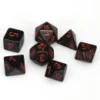 Opaque: Poly Set Black With Red (7) -game Shop CHX25418