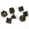 Opaque: Poly Set Black With Gold (7) -game Shop CHX25428
