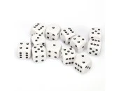 Opaque: 16mm D6 White With Black (12)