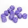 Opaque: 16mm D6 Purple With White (12)