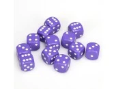 Opaque: 16mm D6 Purple With White (12)
