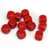 Opaque: 16mm D6 Red With Black (12) -game Shop CHX25614