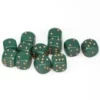Opaque 16mm D6 Dusty Green/Copper (12) -game Shop CHX25615