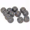 Opaque 16mm D6 Dark Grey/Copper (12) -game Shop CHX25620