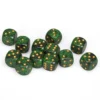 Speckled 16mm D6 Golden Recon (12) -game Shop CHX25735