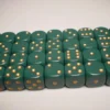 Opaque 12mm D6 Dusty Green/Copper (36) -game Shop CHX25815