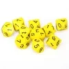 Opaque Poly D10 Yellow/Black (10) -game Shop CHX26202