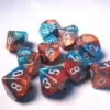 Gemini Poly D10 Copper Teal With Silver (10) -game Shop CHX26253