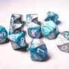 Gemini Poly D10 Steel Teal With White (10) -game Shop CHX26256