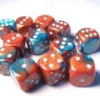 Gemini 16mm D6 Copper Teal With Silver (12) -game Shop CHX26653