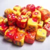 Gemini 12mm D6 Red-Yellow W/ Silver (36) -game Shop CHX26850