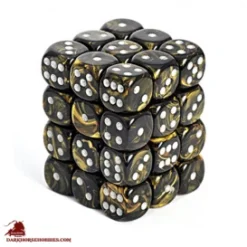 Gemini 12mm D6 Black Gold With Silver (36)