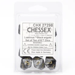 Lustrous Poly D10 Black/Gold (10)