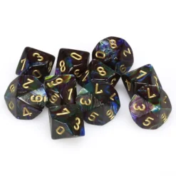 Lustrous Poly D10 Shadow/Gold (10) -game Shop CHX27299a