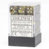 Leaf 12mm D6 Black/Gold/Silver (36) -game Shop CHX27818