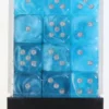 Chessex: 12mm Sky-Silver Luminary 36 D6 -game Shop CHX27966