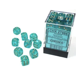 Borealis Luminary 12mm D6 Teal/Gold (36)