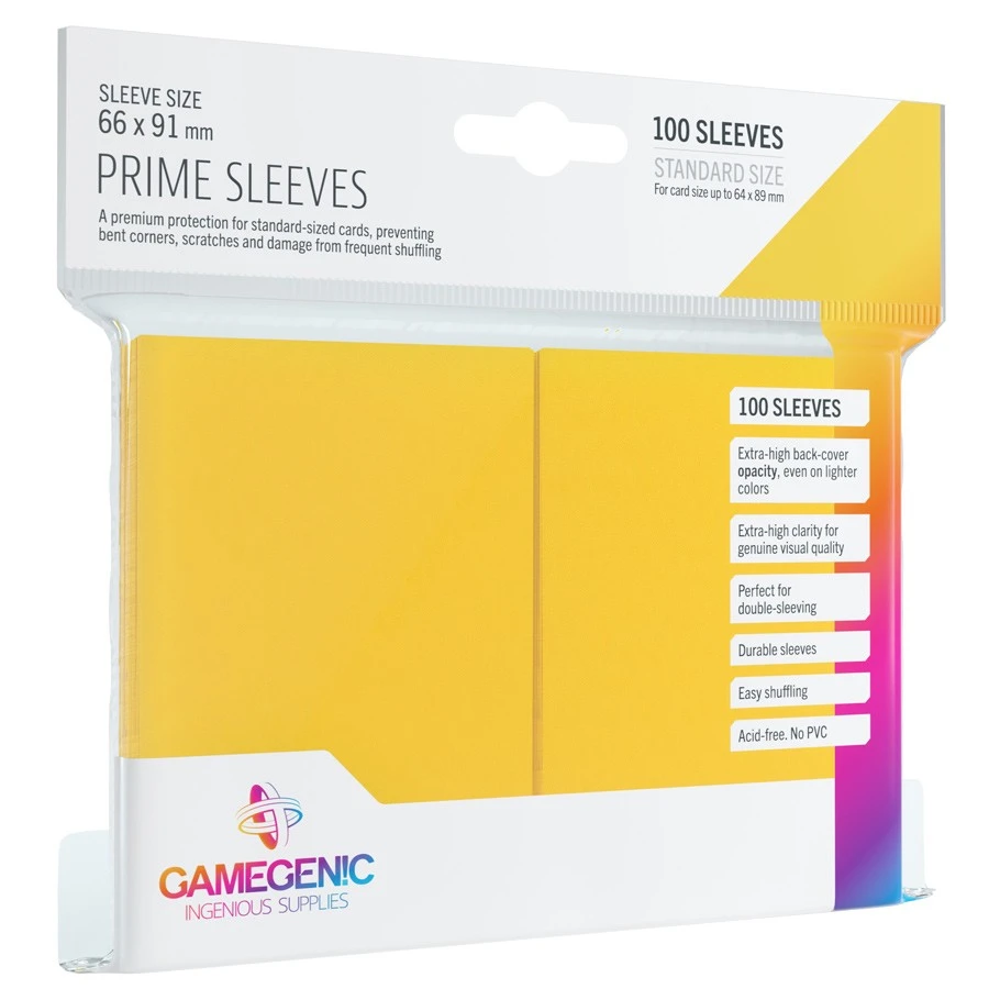 Gamegenic Prime Card Sleeves: Yellow (100) 3 Gamegenic Prime Card Sleeves: Yellow (100)