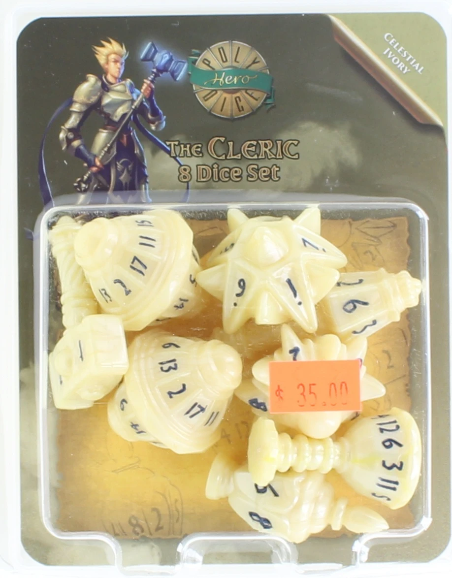 The Cleric: 8 Dice Set - Celestial Ivory 3 The Cleric: 8 Dice Set - Celestial Ivory
