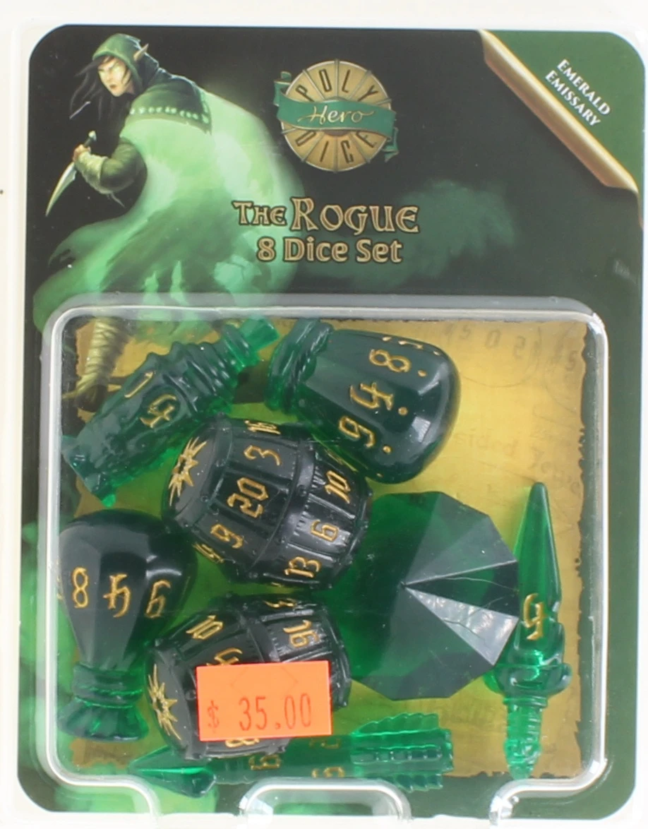The Rogue: 8 Dice Set- Emerald Emissary 3 The Rogue: 8 Dice Set- Emerald Emissary