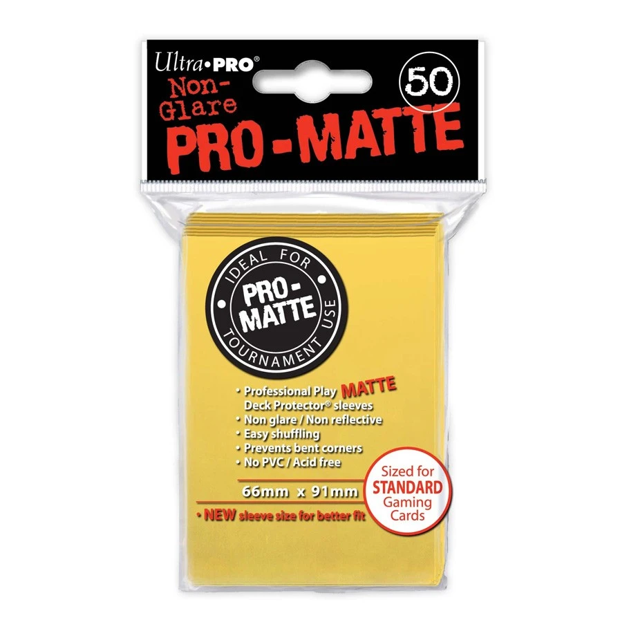 Ultra Pro Deck Protectors: Pro-Matte - Yellow (50) 3 Ultra Pro Deck Protectors: Pro-Matte - Yellow (50)