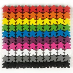 16mm Multi-Color Wooden Meeples (100)