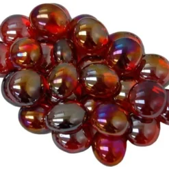 Glass Gaming Stones: Crystal Iridized Red