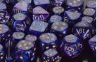 Lustrous 12mm D6 Purple/Golden Dice Block (36)