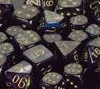 Lustrous 12mm D6 Shadow/Golden Dice Block (36) -game Shop chx27899